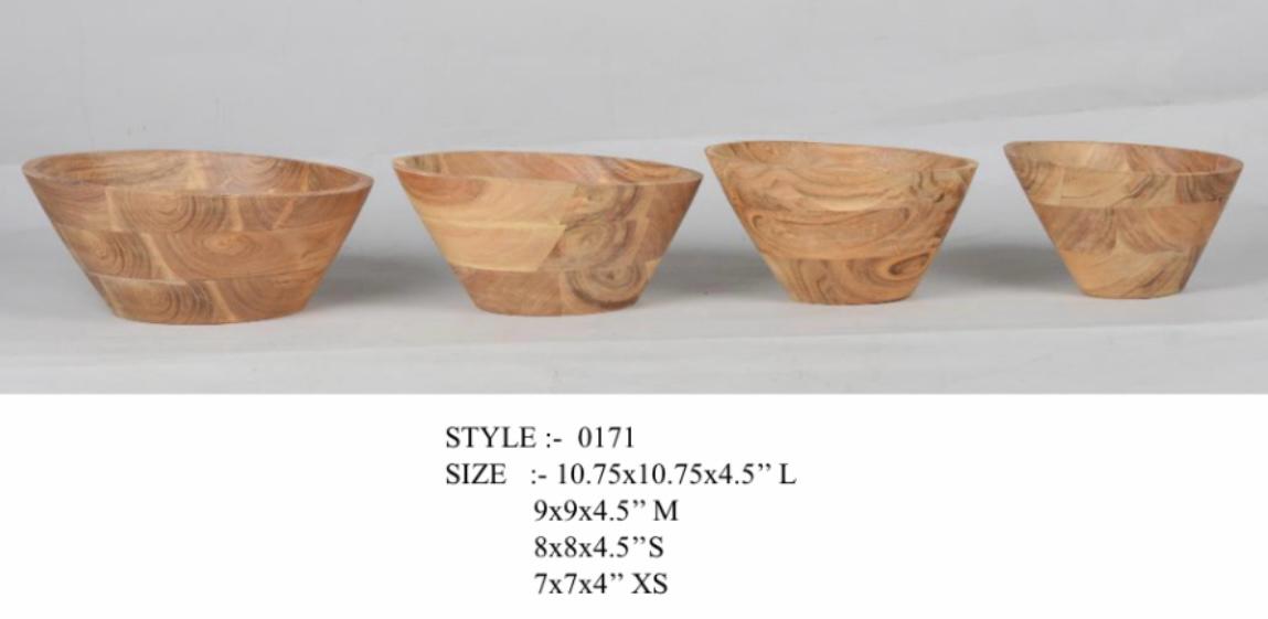 Cutlery wooden bowl and spoon set